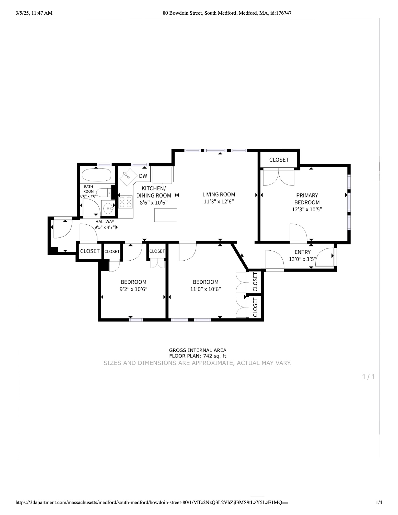 Photos of apartment on Bowdoin St.,Somerville MA 02143